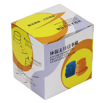 Environmental Protection Paperclip Stapless Stapler;Yellow