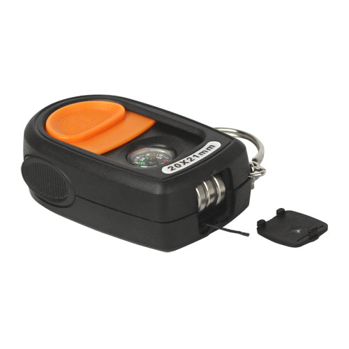 Mini Pocket Slide Switch 20X 21mm Magnifier Loupe with LED Light and Compass