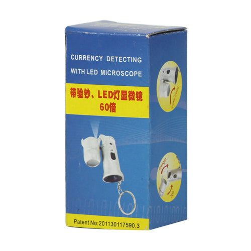 60X LED Light Microscope Loupe Currency Detecting Money Detector Magnifying