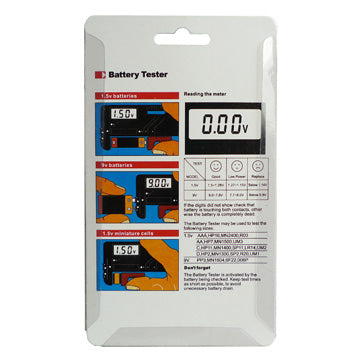 Universal AA AAA C D 9V Cell Battery Tester Checker