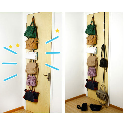 Adjustable Handbag Rack Door Holder Storage Organiser up to 16 Handbags