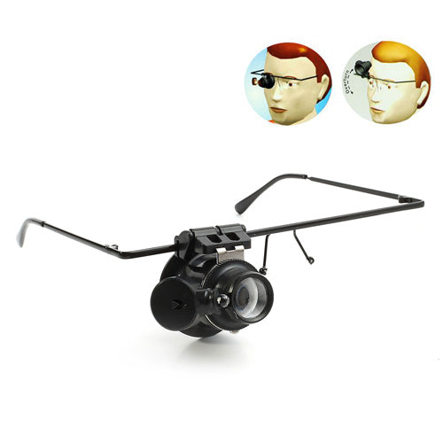 20X Eye Glasses Type Watch Repair Magnifier with LED Light