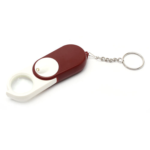 Mini Magnifying Magnifier Glass with Illuminant LED Light Keychain