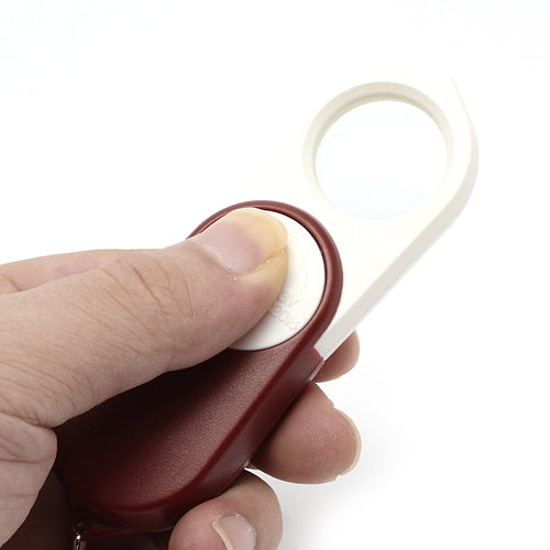 Mini Magnifying Magnifier Glass with Illuminant LED Light Keychain