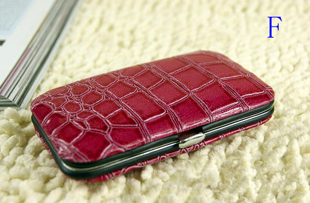 6 in 1 Make-up Manicure Tool Set with Leather Protective Case