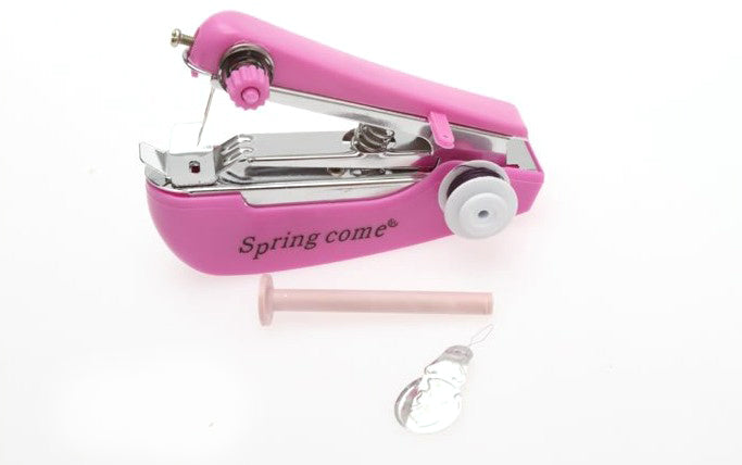 Mini Hand-held Manual Home Sewing Machine;Blue