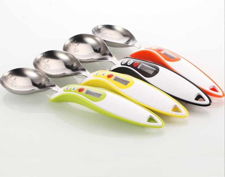 300g/0.1g Digital LCD Spoon Food Weight Electronic Measure Scale - Black