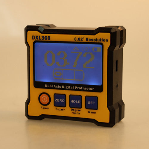 DXL360 2.3-inch LCD Dual-axis Digital Protractor Inclinometer Angle Finder Level Box