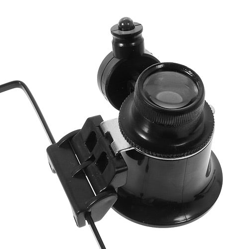 20X Binoculus Magnifier Eyewear Style Watch Repair Loupe with LED Light 9892A-II
