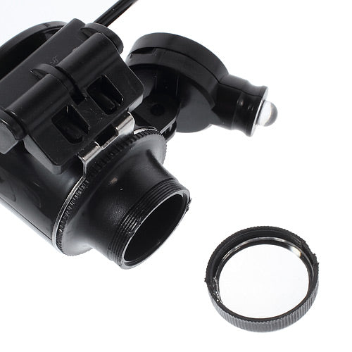 20X Binoculus Magnifier Eyewear Style Watch Repair Loupe with LED Light 9892A-II