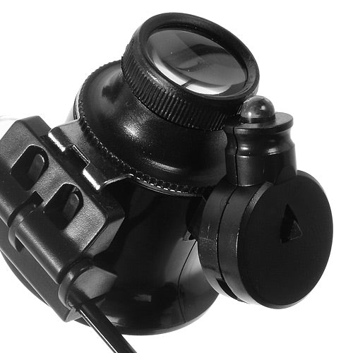 20X Binoculus Magnifier Eyewear Style Watch Repair Loupe with LED Light 9892A-II