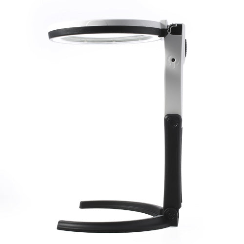 2 x 120mm Foldable Desk-type Handheld 10 LED Lighted Lamp Magnifier