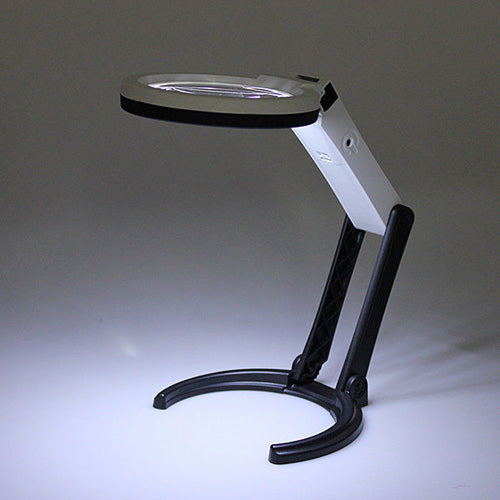 2 x 120mm Foldable Desk-type Handheld 10 LED Lighted Lamp Magnifier