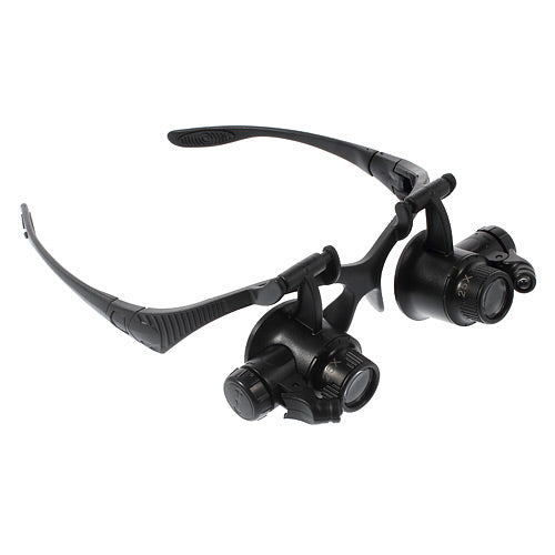 9892G 10X/15X/20X/25X Watch Repair Magnifying Glasses Eyewear Magnifier Loupe with LED Light