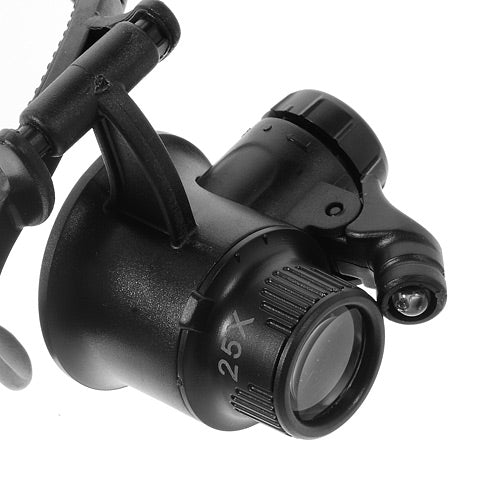 9892G 10X/15X/20X/25X Watch Repair Magnifying Glasses Eyewear Magnifier Loupe with LED Light