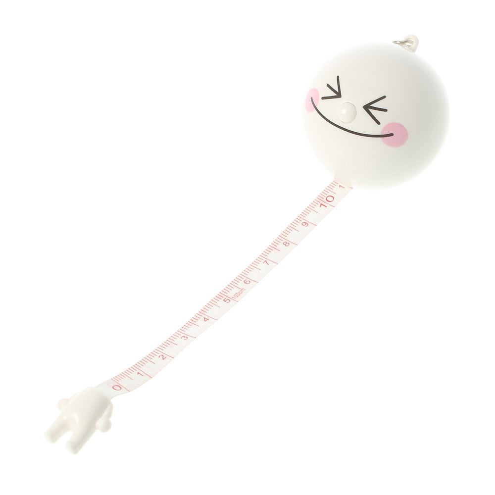 Smile Doll 1M Push Button Retractable Tape Measure & Keychain Decoration