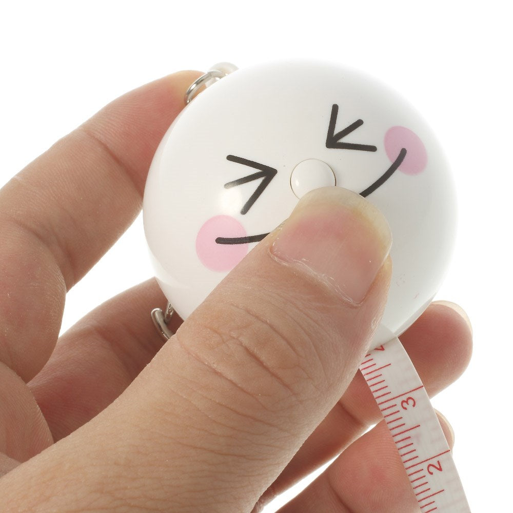 Smile Doll 1M Push Button Retractable Tape Measure & Keychain Decoration