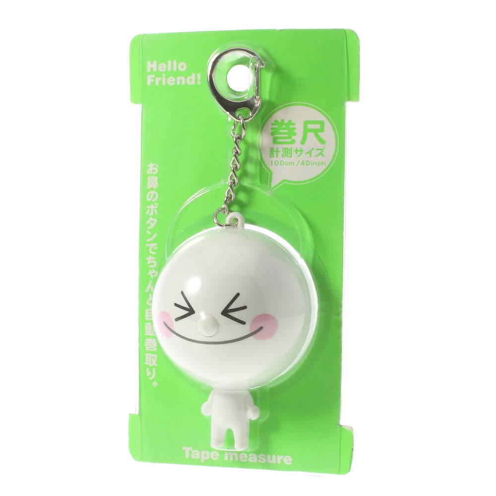 Smile Doll 1M Push Button Retractable Tape Measure & Keychain Decoration