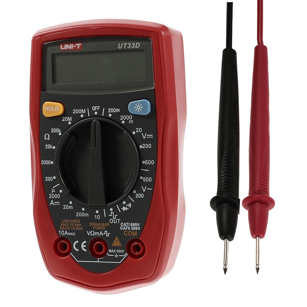 UNI-T UT33D LCD Display Digital Multimeter Tester AC / DC Voltmeter Ohmmeter