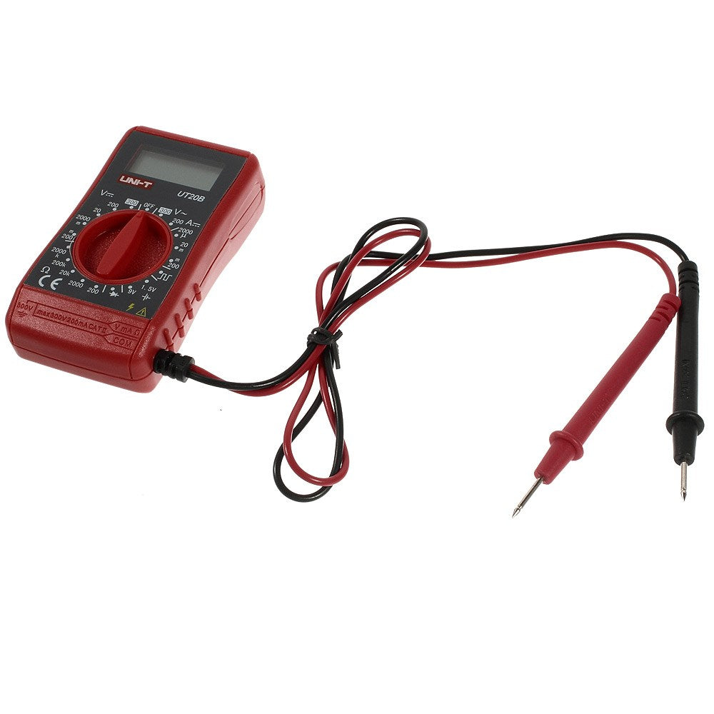 UNI-T UT20B Pocket Size LCD Digital Multimeter AC DC Voltage Tester w/ Test Lead