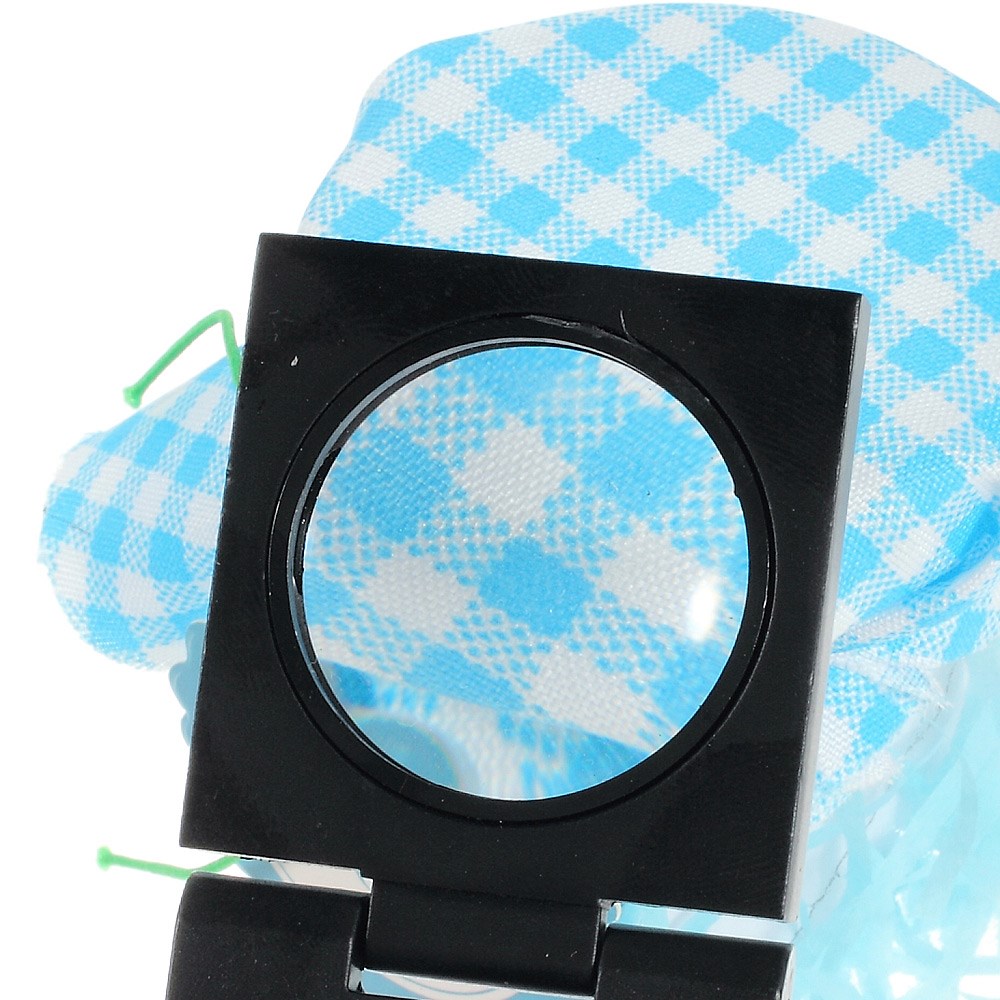 C308A 15X 2 LED Light Helping Hand Magnifier Foldable Magnifying Glass