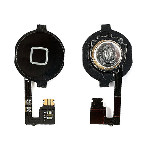Uniqkart for iPhone 4 Home Button with Home Key Button PCB Membrane Flex Cable - Black