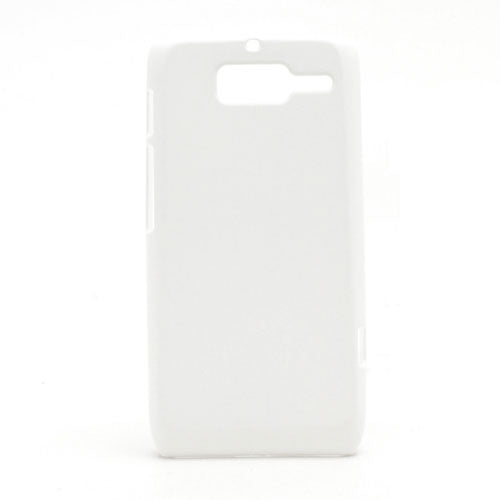 White Rubberized Hard Case for Motorola RAZR D3 XT919 XT920