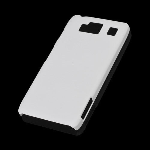 Rubberized Phone Protector Hard Case for Motorola RAZR HD XT925 XT926 - White