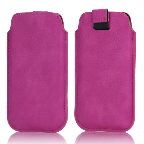 Stylish Leather Sleeve Pouch for Samsung Galaxy S3 III i9300 S4 i9500 i9250 For LG E960 For HTC 8X - Rose