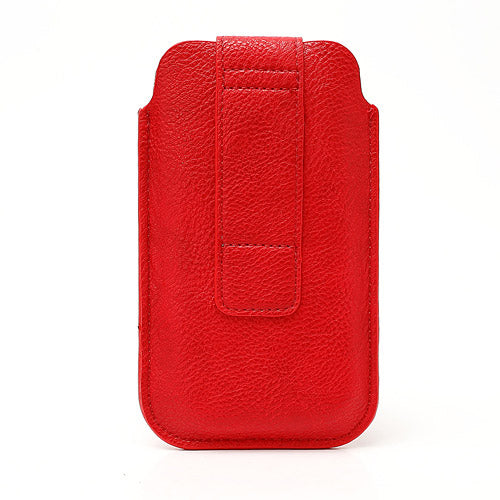 Leahter Pouch Case with Soft Buckle for Samsung Galaxy S 3 III i9300 S4 i9500 i9250 For LG E960 - Red