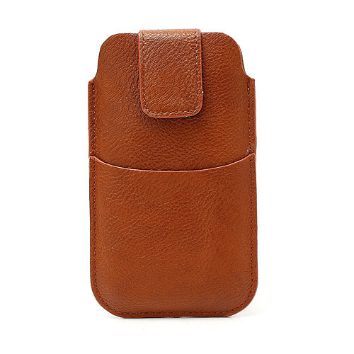 Leahter Pouch Case with Soft Buckle for Samsung Galaxy S 3 III i9300 S4 i9500 i9250 For LG E960 - Brown