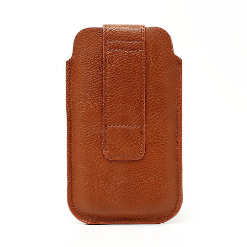Leahter Pouch Case with Soft Buckle for Samsung Galaxy S 3 III i9300 S4 i9500 i9250 For LG E960 - Brown