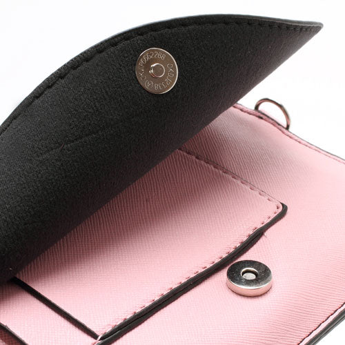 Two-tone Mini Woman Leather Purse Bag w/ Wrist Strap & Shoulder Strap for Samsung Galaxy S4 i9500 / S3 i9300 / Note 2 N7100 - Black