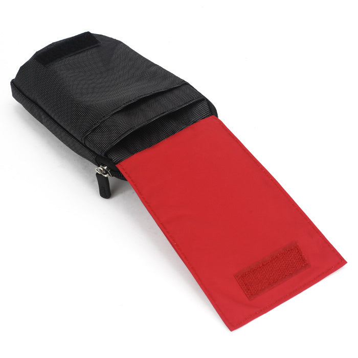 Union Jack Carabiner Pouch Bag for Samsung Galaxy Note 2 N7100 / N7000 / I717 / Digi Camera - Red