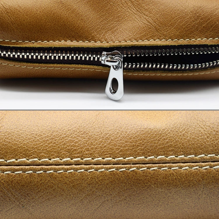 Car Keys Holder Genuine Leather Coin Purse for Men Key Wallets(Yellow)