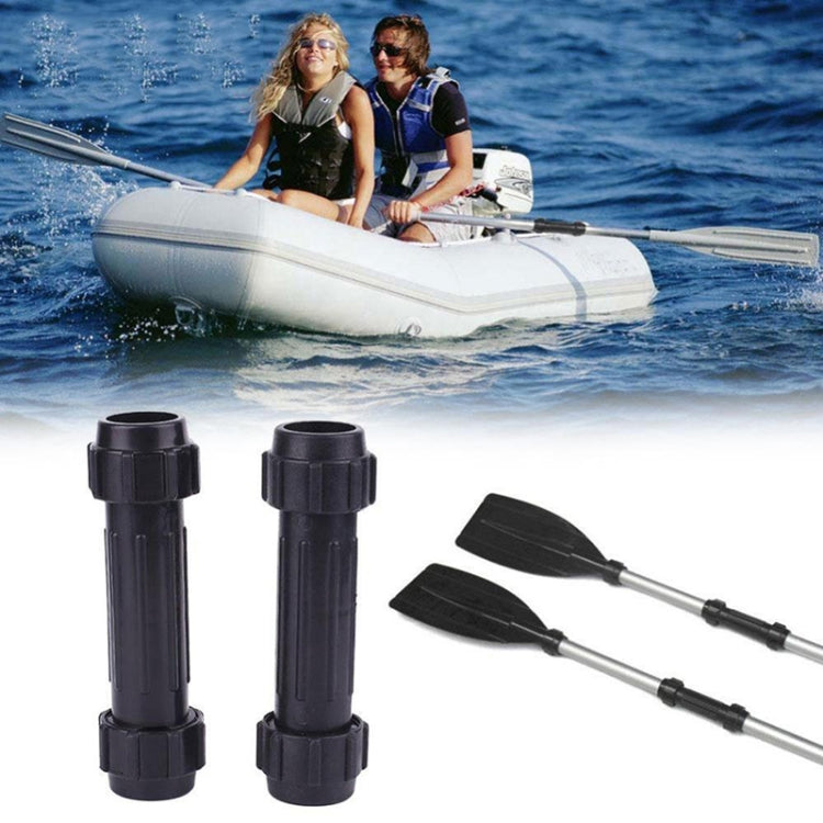 2 PCS Rubber Boat Paddle Connection Tube Universal Connector Boat Accessories for 26-28mm Rod(Black)