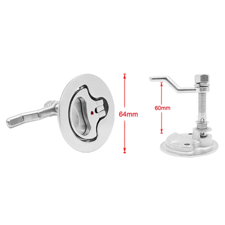 316 Stainless Steel Marine Handle Ring Deck Box Cover Door Lock Floor Lock Buckle