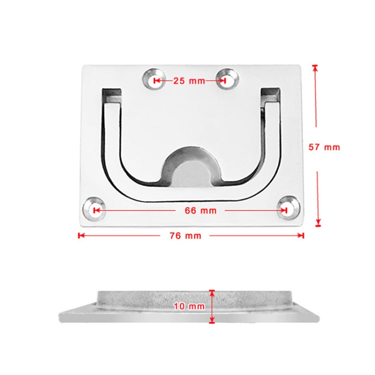 316 Stainless Steel Yacht Hardware Square Marine Floor Buckle Deck Cover Buckle Cabin Cover Handle