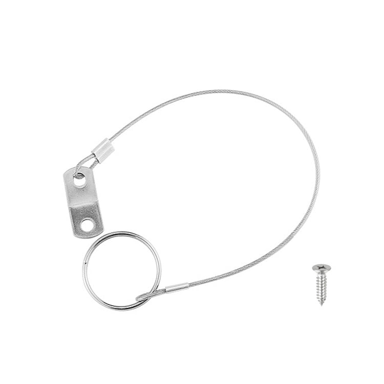 3 PCS 300mm Stainless Steel Lanyard Anti-Lost Loop with Quick Release Ring & Rubber Coating