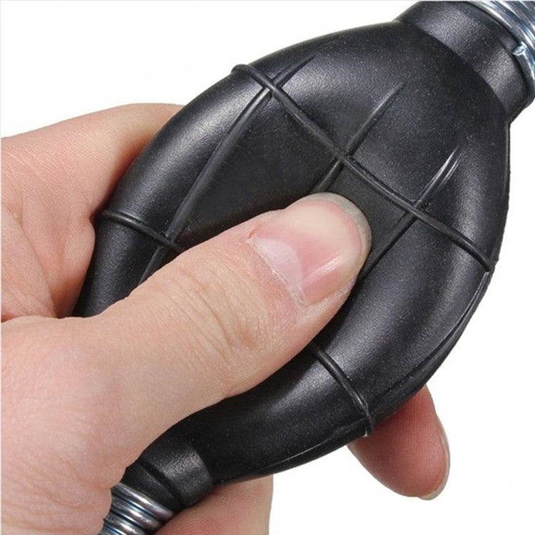 Universal Car Boat Motor Motorcycle Gasoline Pump Spherical Rubber Manual Fuel Pump, Size:6mm(Black)