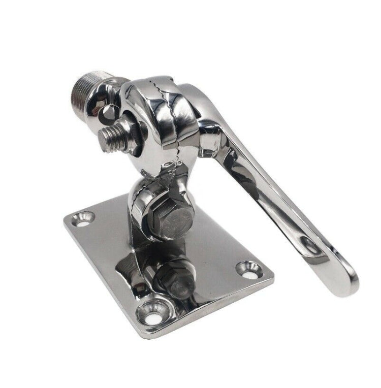 316 Stainless Steel Marine VHF Adjustable Antenna Base Mount For Boat, Specification: 92mm