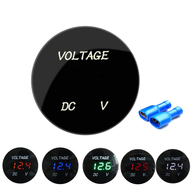 DC12-24V Automotive Battery DC Digital Display Voltage Meter Modified Measuring Instrument(White Light)