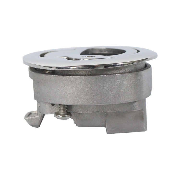 316 Stainless Steel Floor Buckle Ship Yacht Round Pull Ring Door Lock With Key