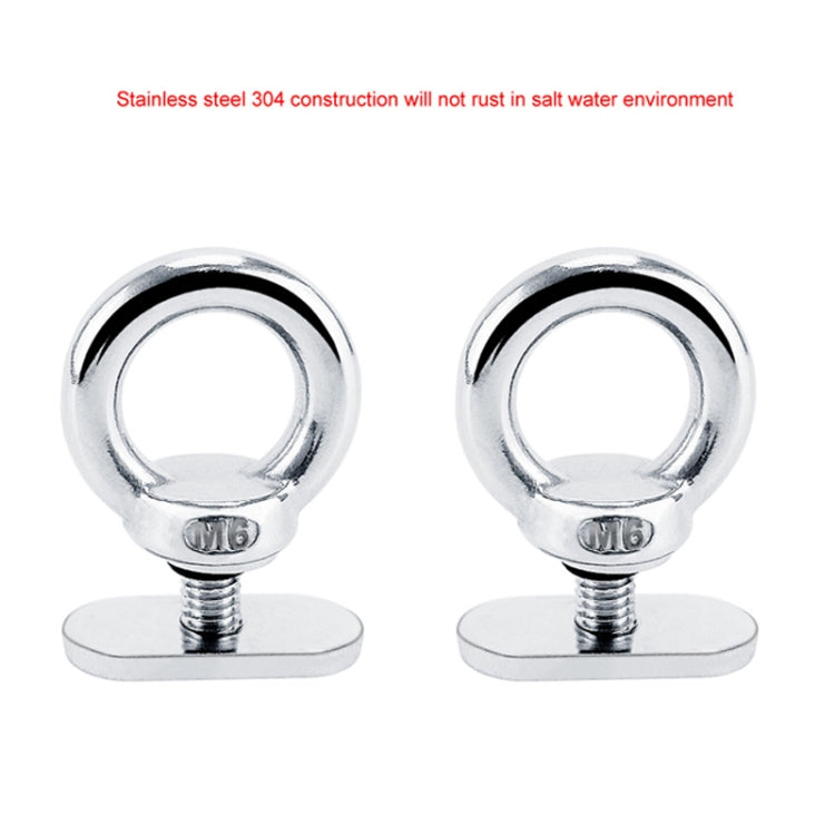 10 PCS 304 Stainless Steel Slide Rail Track Rings Screw Nuts Kayak Canoe Boat Modified Hardware