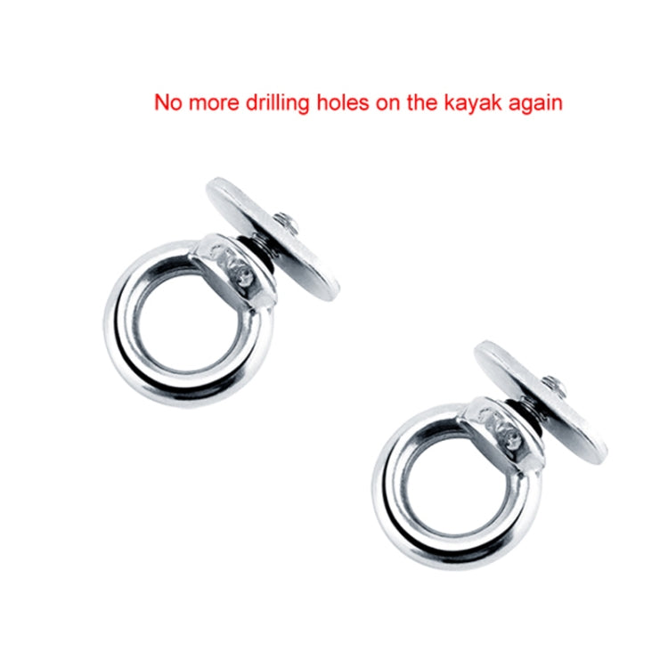 10 PCS 304 Stainless Steel Slide Rail Track Rings Screw Nuts Kayak Canoe Boat Modified Hardware