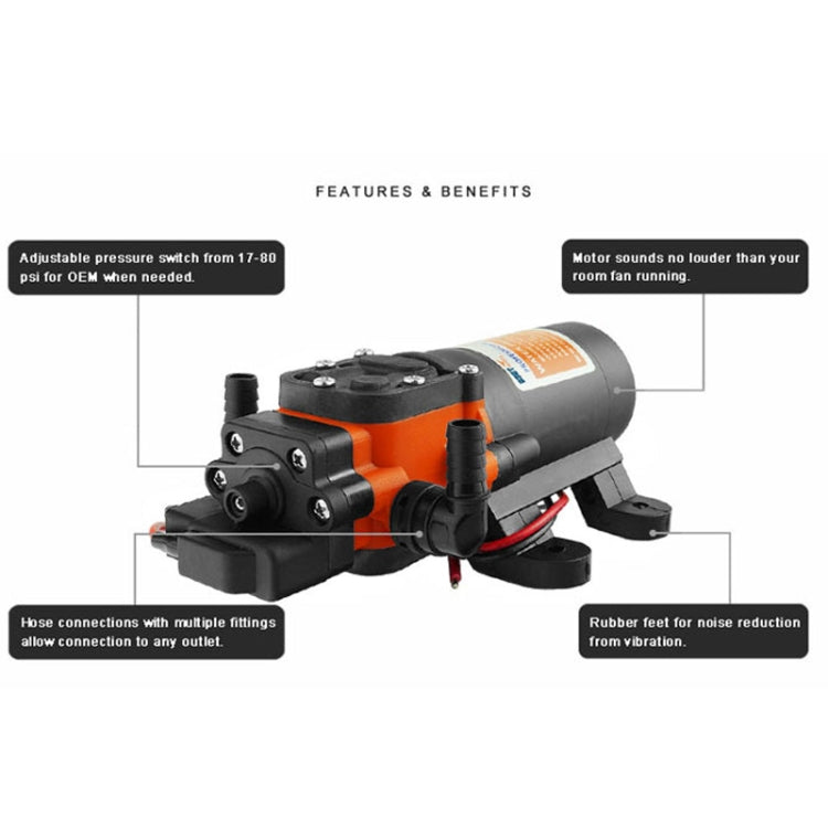 12V Marine Yacht Caravan Diaphragm Pump DC Water Pump Automatic Suction Pump