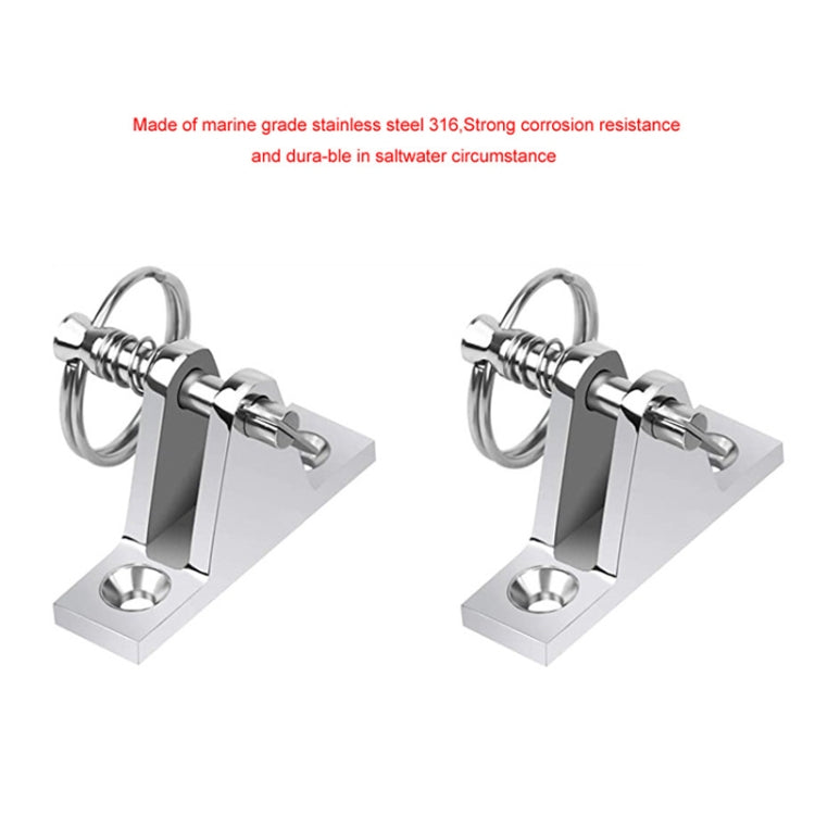 316 Stainless Steel Quick Disassembly Assembly And Unloading Mountain Type Seat With Pin Marine Yacht Hardware Accessories