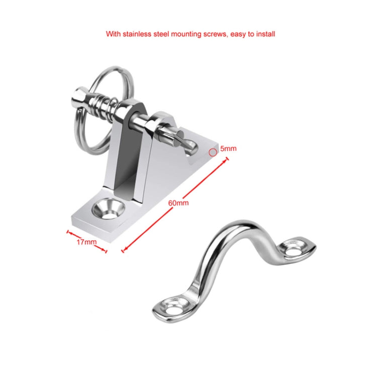 316 Stainless Steel Quick Disassembly Assembly And Unloading Mountain Type Seat With Pin Marine Yacht Hardware Accessories