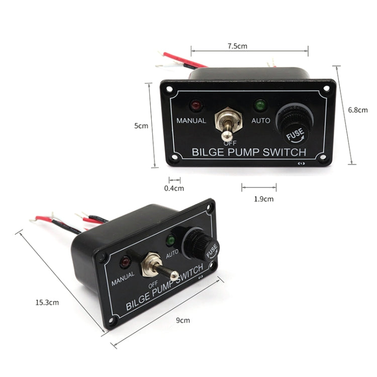 AOS3050AF Bilge Pump Switch 1 Group Rocker With Indicator Light With Overload Protection