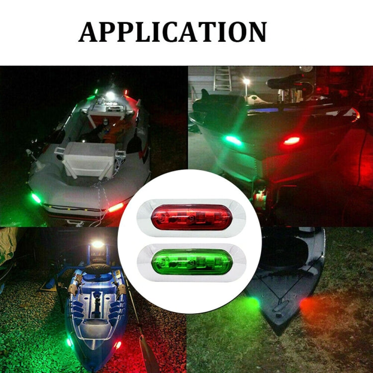 1pair MK-234 12V Yacht Ships 4LED Navigation Lights Red And Green Signal Light(Red+Green)
